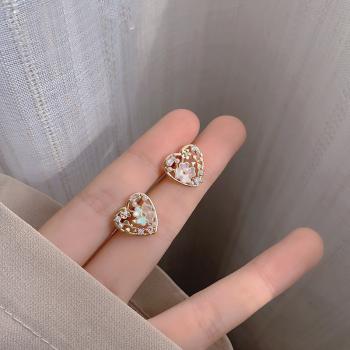 360Home Silberstift Perle luftige Vintage Ohrringe E2447 gold